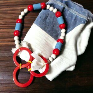 1940's Vintage Rare Toy " BABY SPOOLS" Art Deco Bakelite Baby Crip Toy